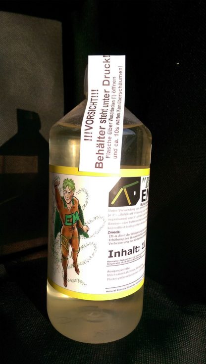 "Hugo-Art"! ,  Flaschengärung!, EM-A hellblond, 1l-Flasche, Effektive Mikroorganismen aktiviert, hell, aromatisiert – Bild 2